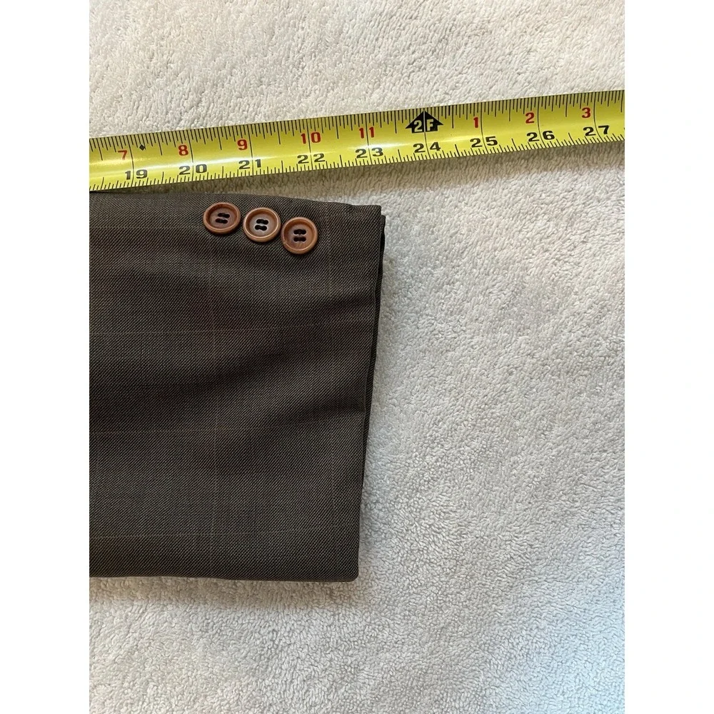 Brooks Brothers Pure New Wool Sport Coat‎ Windowpane Men's 41R Suit Blazer